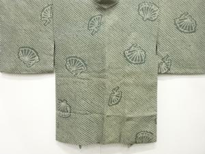 アンティーク　本総絞り　桧扇模様　長羽織